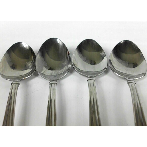 Cambridge Allure Stainless Flatware Tablespoons Large Spoons 7.5 Inch Lot of 4 - Picture 2 of 4